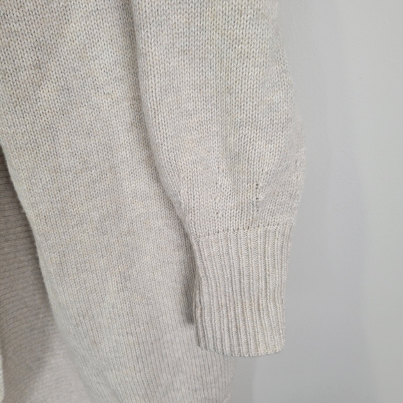 Haven Well Within Cotton Blend Cardigan Womens Medium Cream Open Front Pockets - Picture 3 of 8